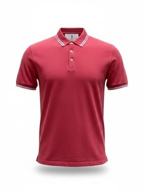 Brunello Cucinelli Cotton pique slim fit polo